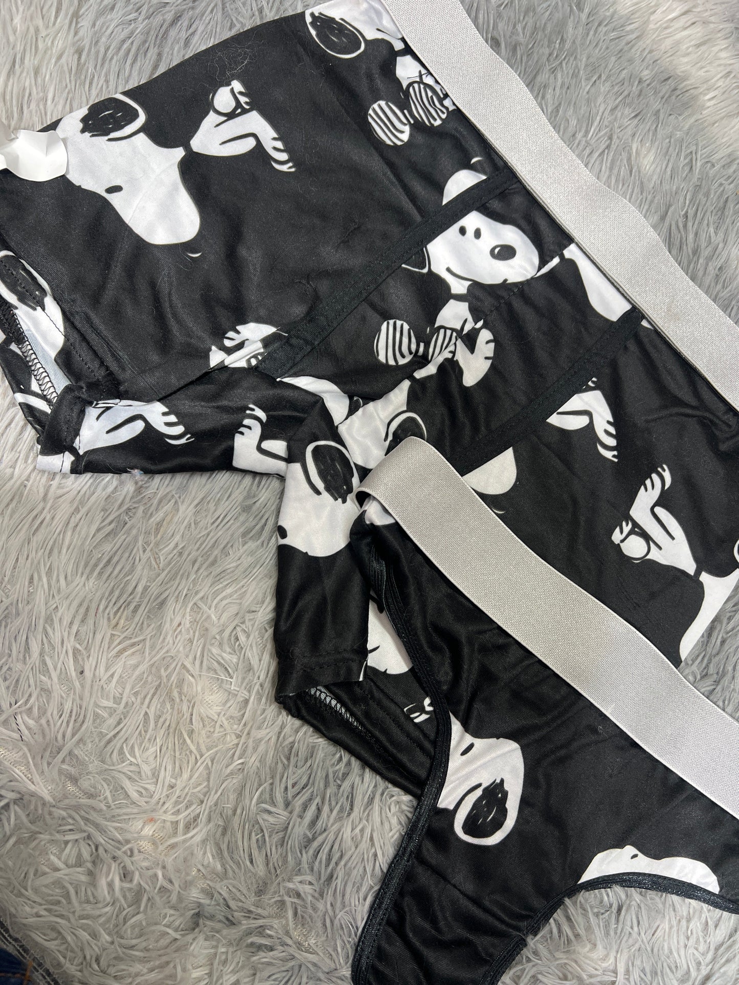 Snoopy Black Boxer One-size With Thong - Fundies