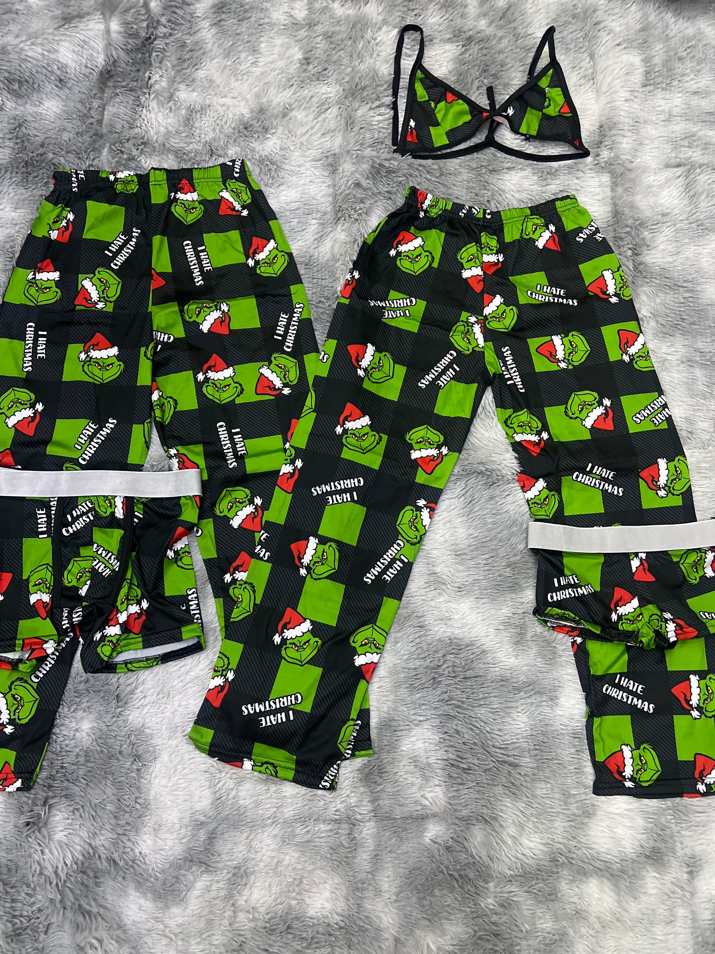 5 pz pajama Grinch green christmas