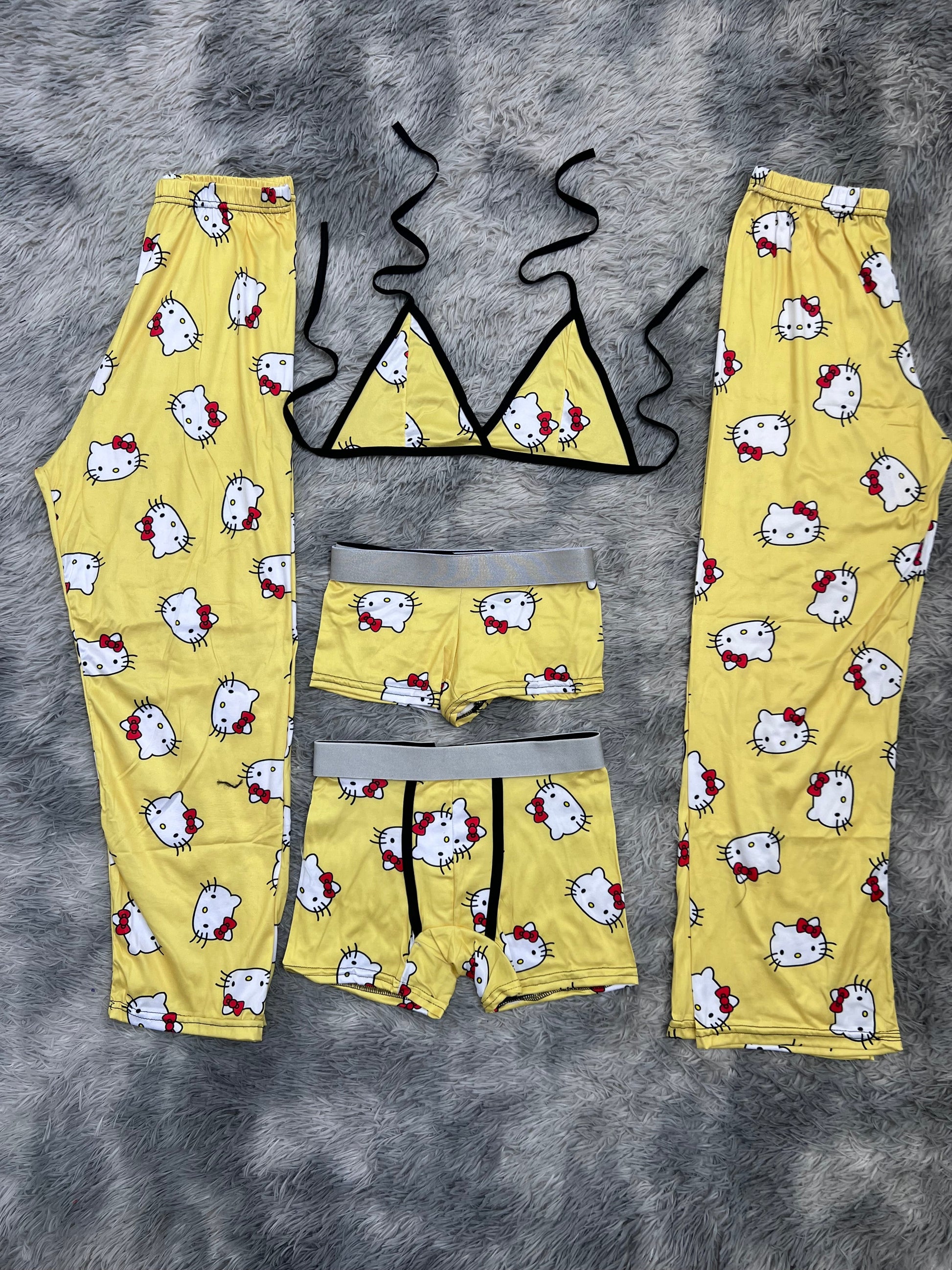 Hello Kitty Yellow 5 Piece PJ - Fundies