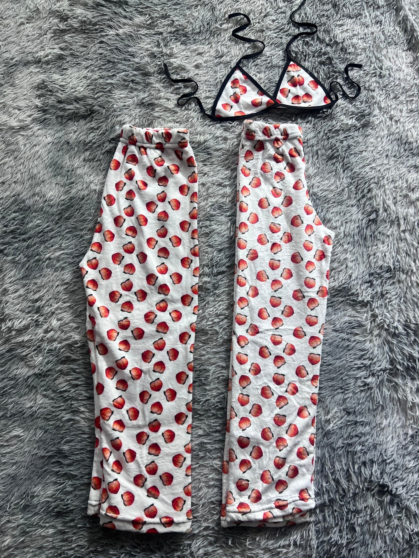 Peaches Background White Matching Plushie PJs - Fundies
