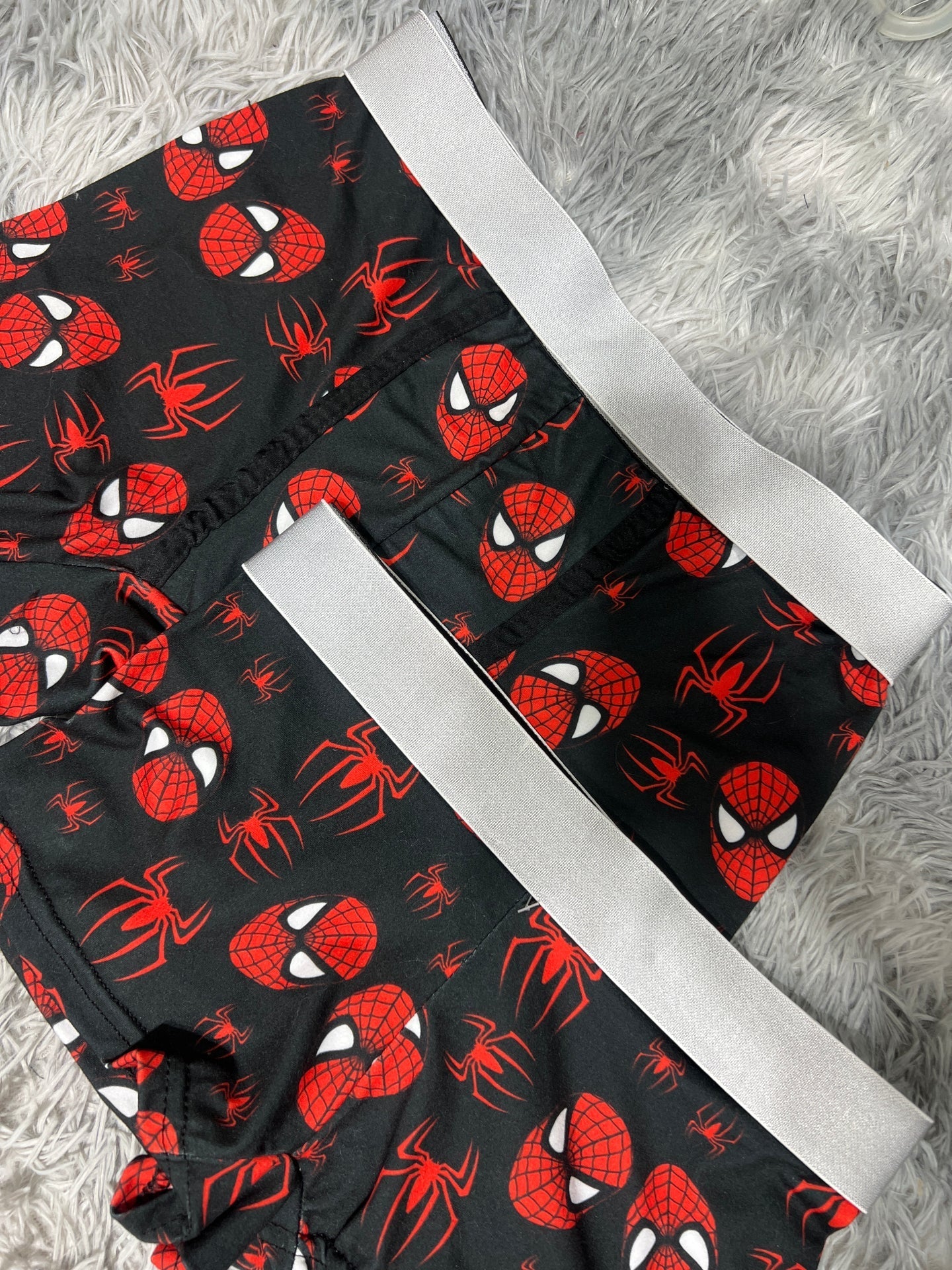 Spider-Man Spider Red Background Black Matching Boxers - Fundies