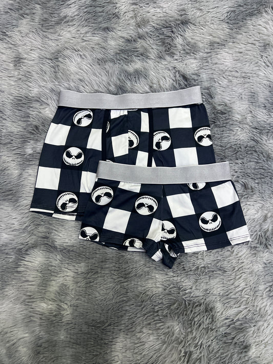 Jock painting matching couples boxer underwear Halloween