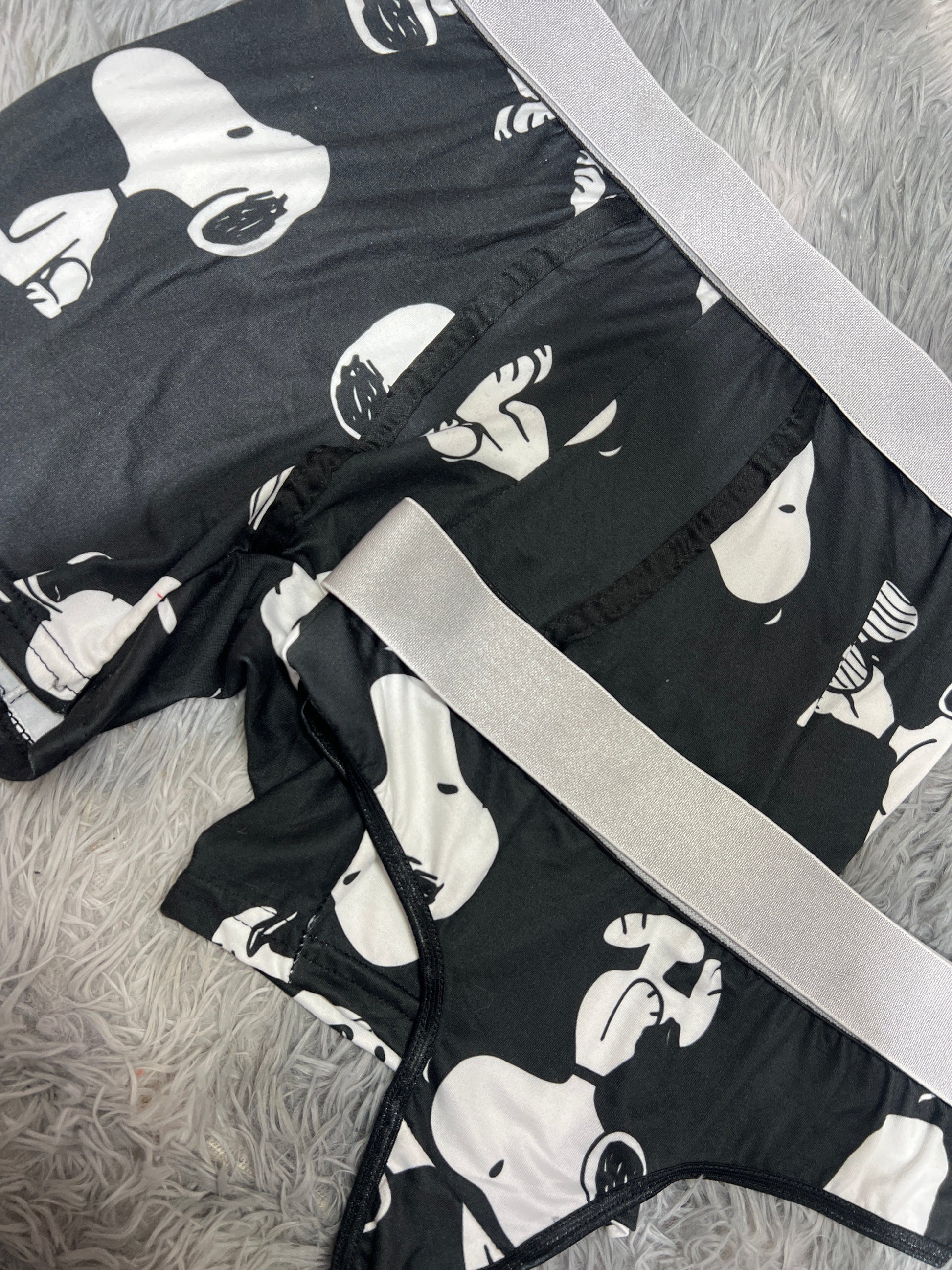 Snoopy Black Boxer One-size With Thong - Fundies