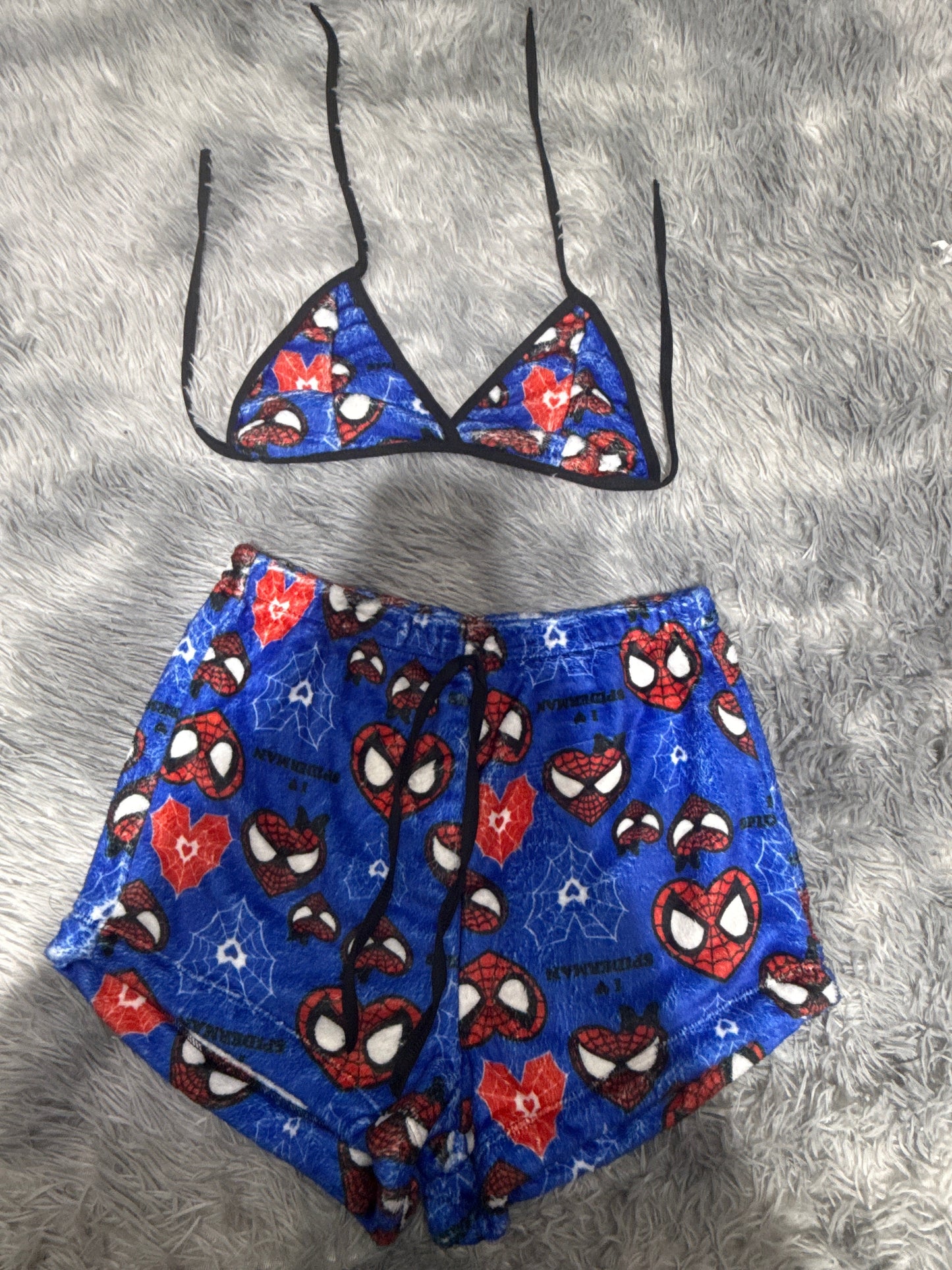 Hearts Of Spider-Man Matching Top & Short - Fundies