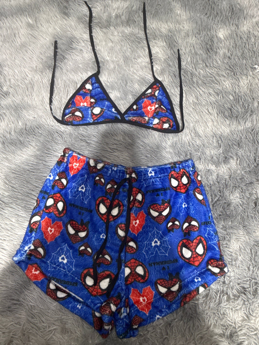 Hearts Of Spider-Man Matching Top & Short - Fundies