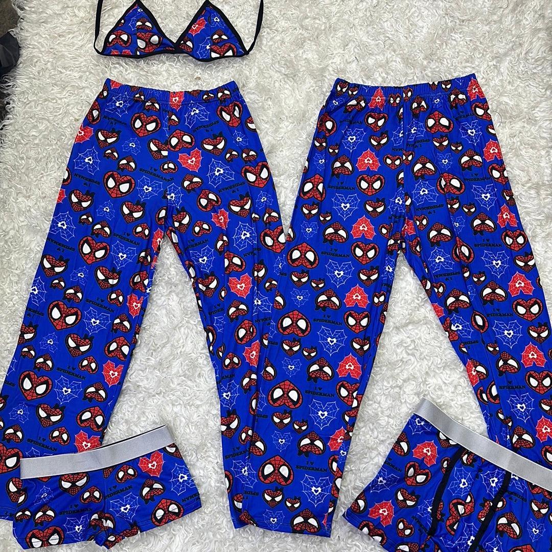 spider man blue heart 5 pcs pajama duo - Fundies