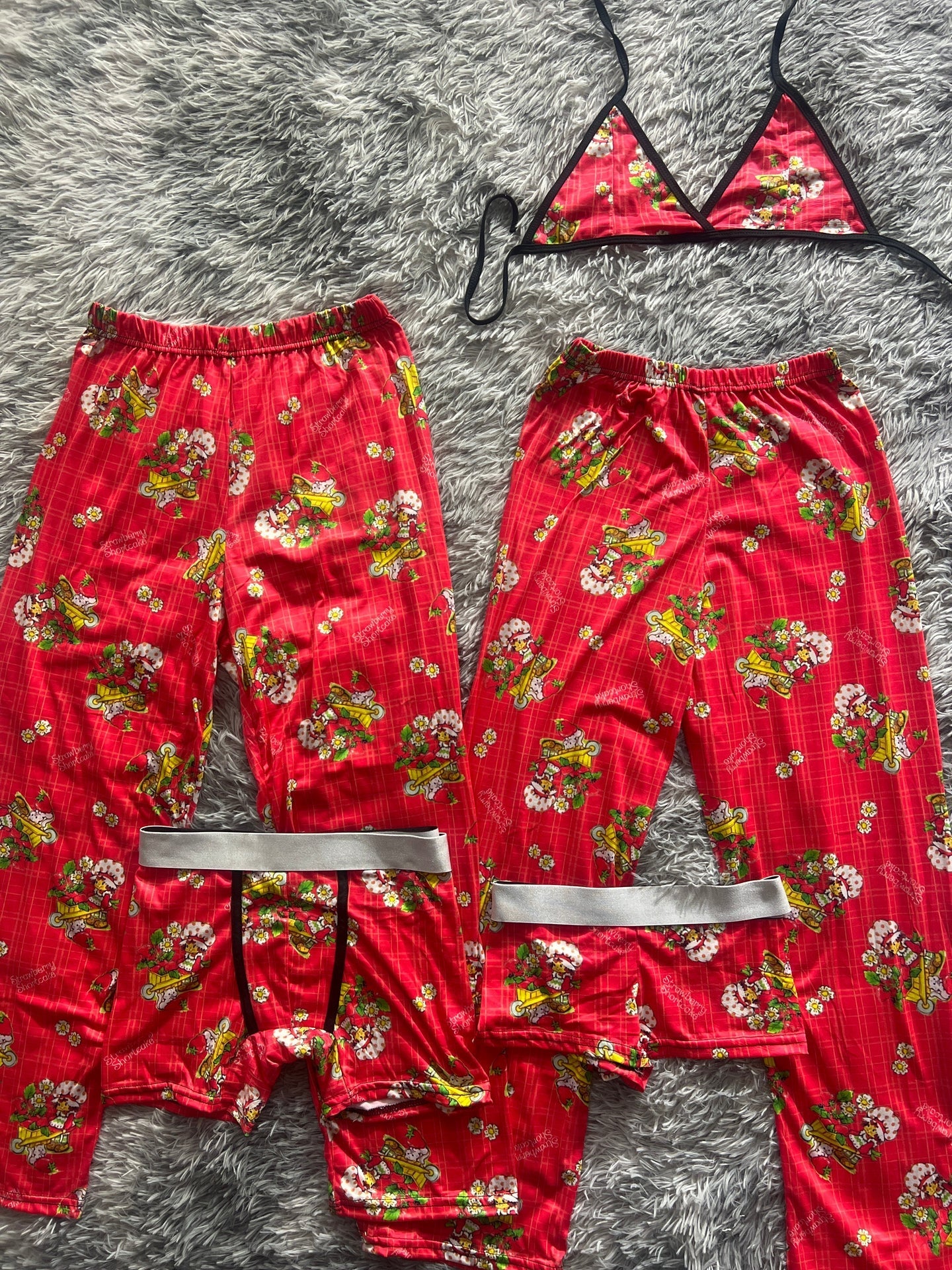 Strawberry Shortcake Classic With Plaid Red 5 Piece PJ - Fundies