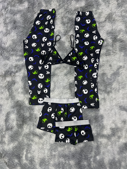 Jack and Huggy black Halloween 5 pcs pajama duo halloween