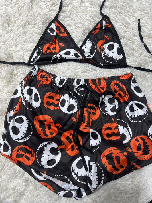 Jack Halloween Brush Matching Top & Short - Fundies