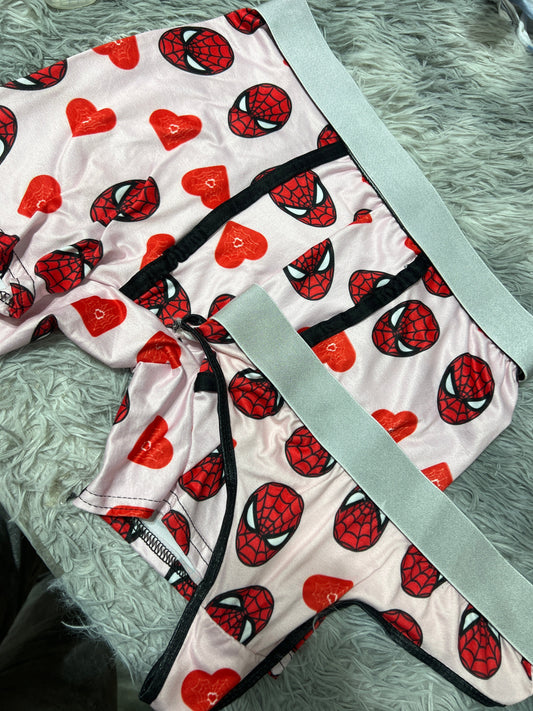 Spider-Man Hearts Duo One Size With Thong - Fundies