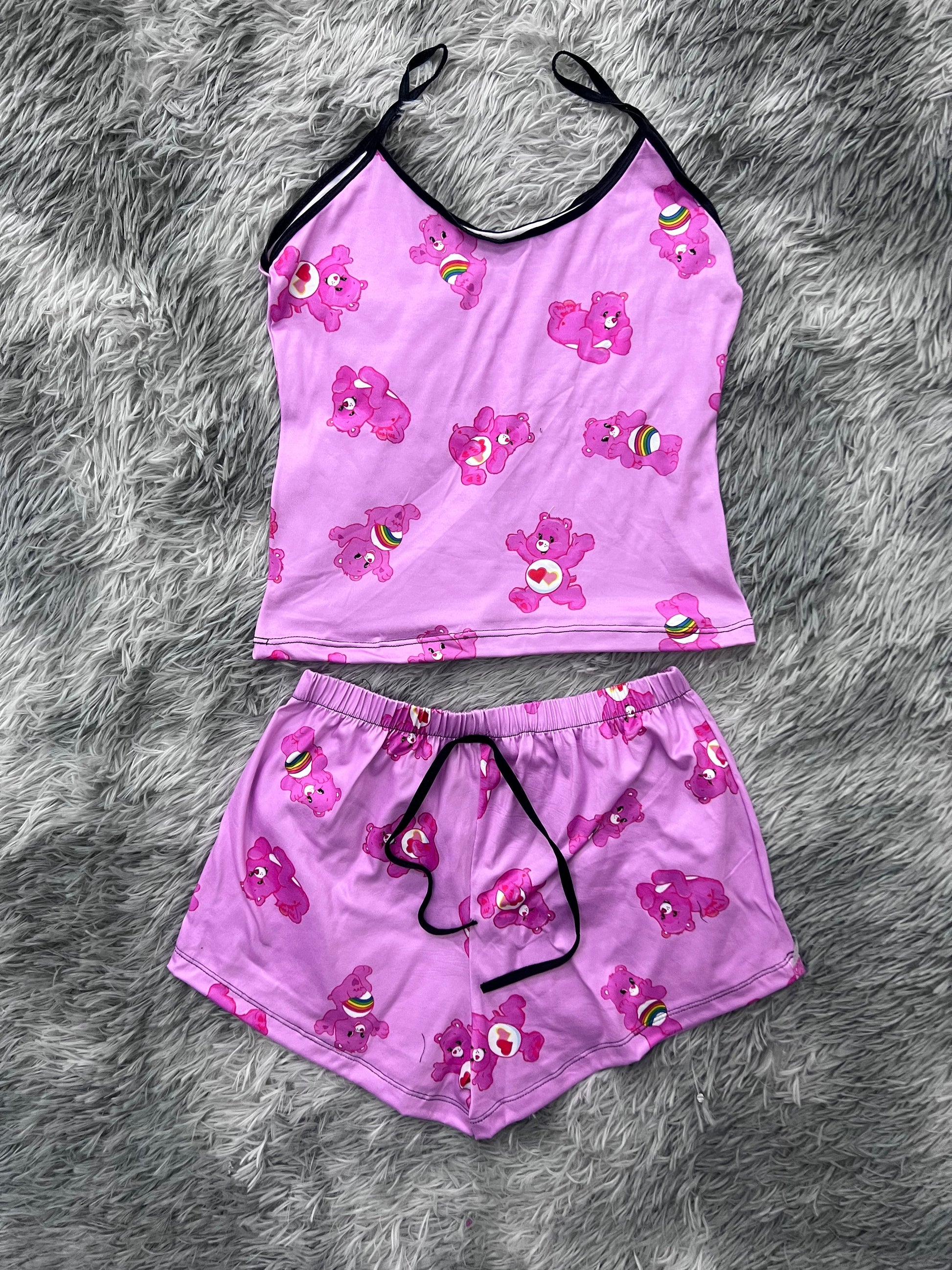 Ositos Care Bear Rainbow Blusa With Short One Size Of Brush Matching Top & Short - Fundies