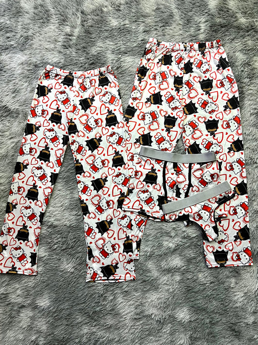 Kitty Batman white background boxer/thong 5 pcs pajama duo