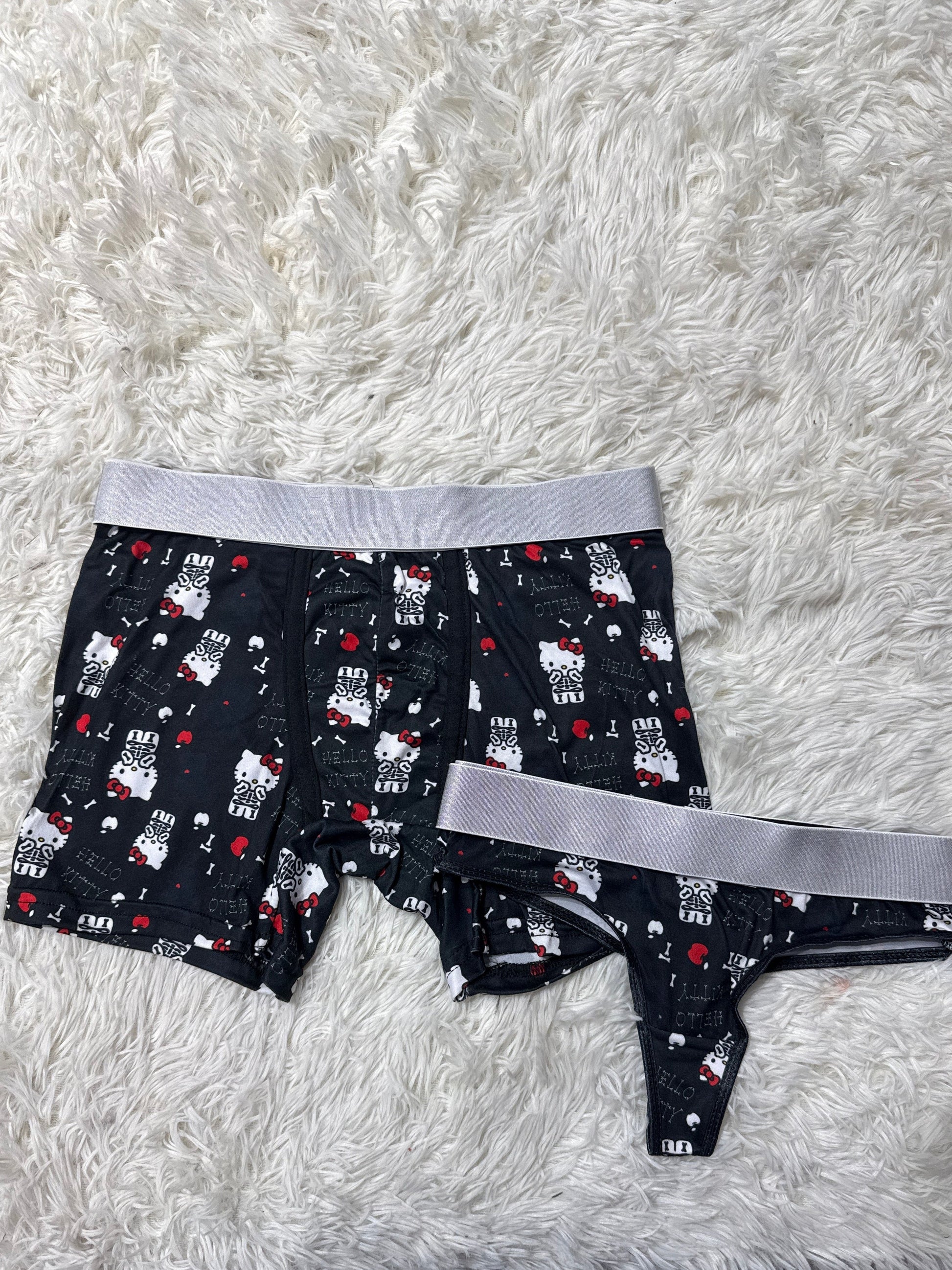 Hello Kitty Skull Duo Boxer With Thong - Fundies