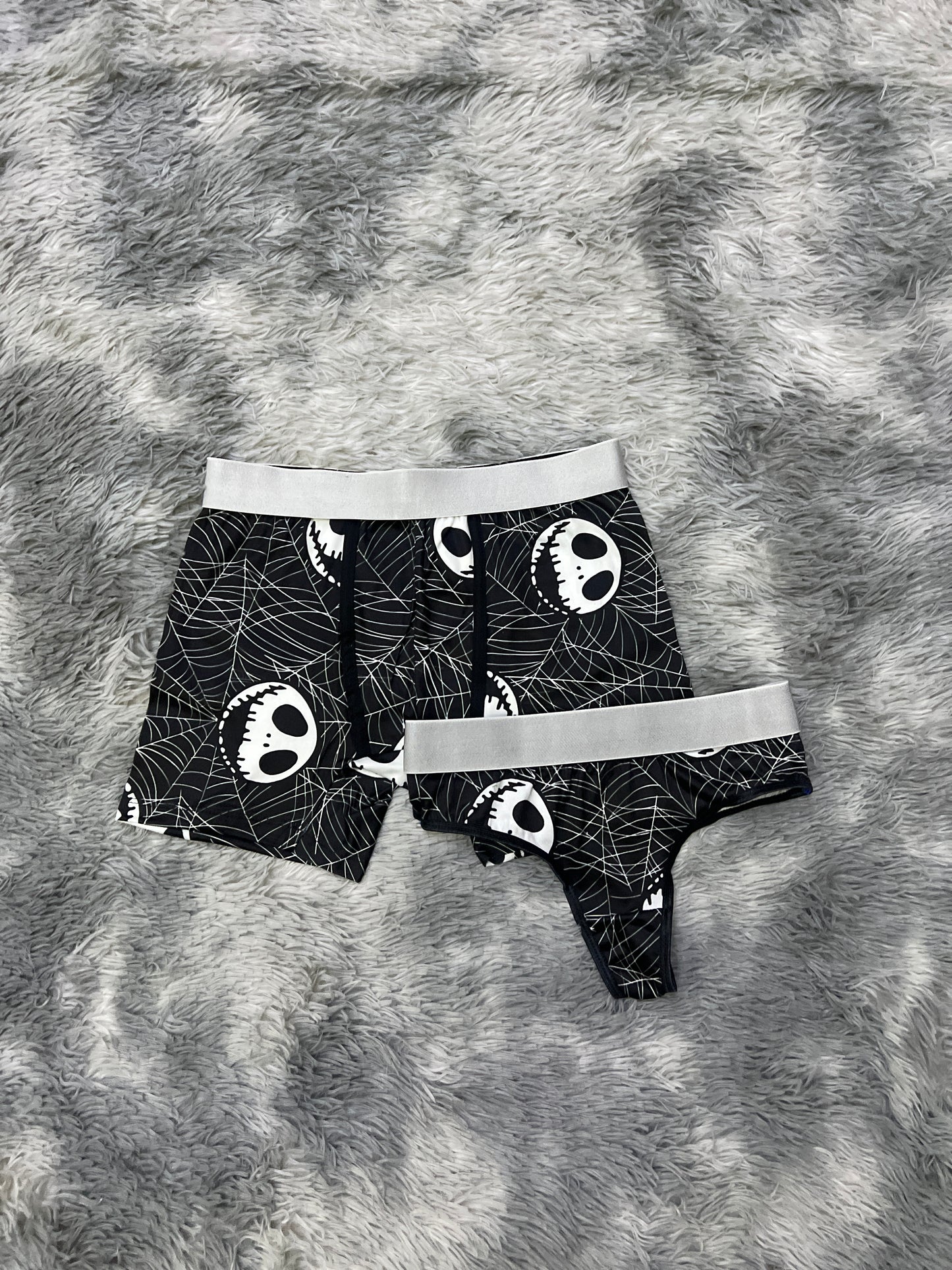Jack and cobwebs Halloween matching underwear LOL