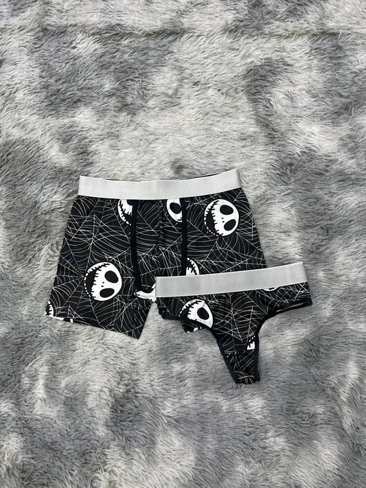 Jack and cobwebs Halloween matching underwear LOL