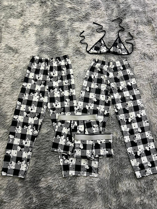 Snoopy Plaid 5 Piece PJ - Fundies