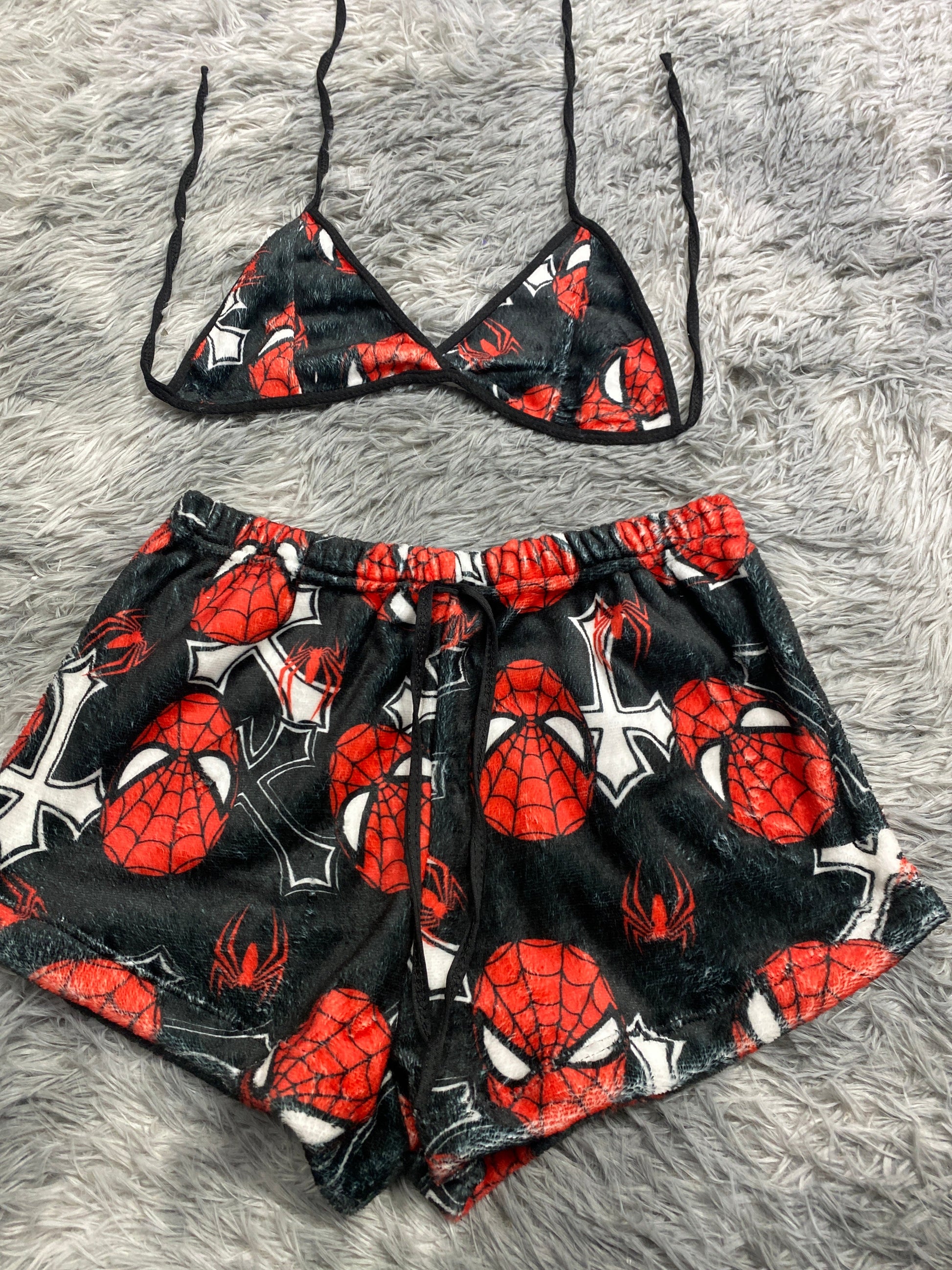 Spider-Man With Cross Matching Top & Short - Fundies