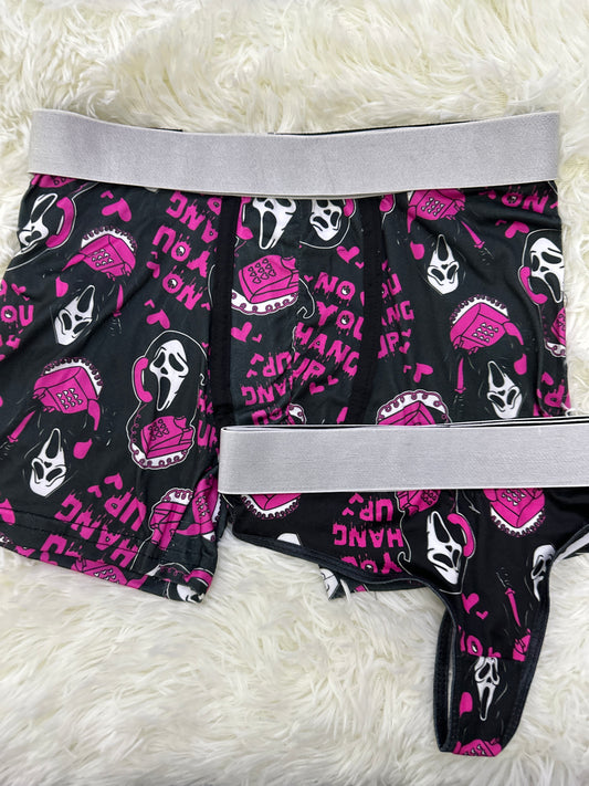 Scary movie matching couples underwear Halloween