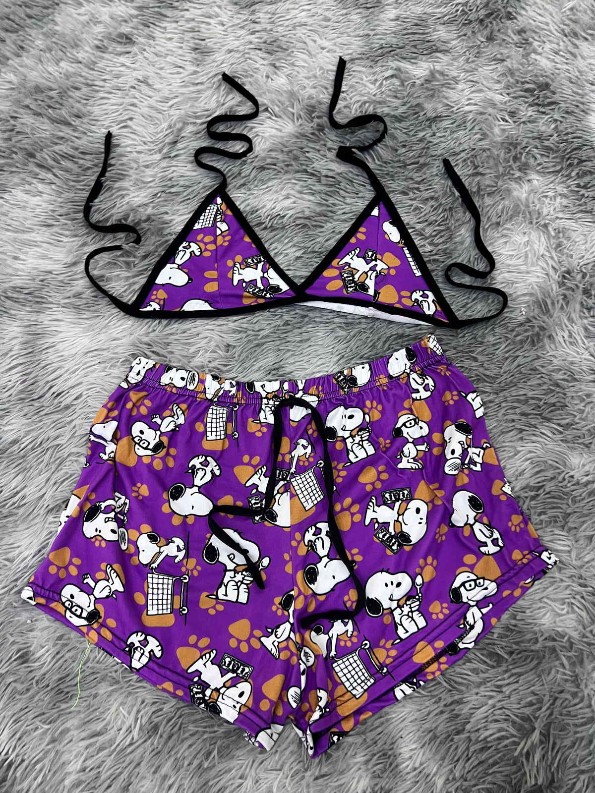 Snoopy Paw Prints Brush Matching Top & Short