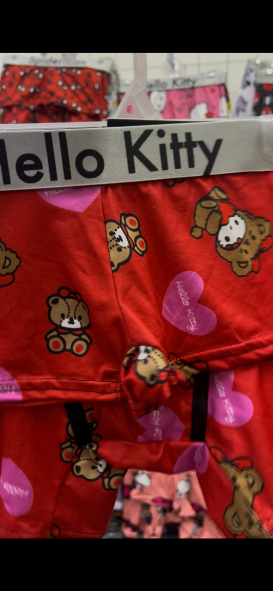 Hello kitty teddy bear matching couples boxer underwear