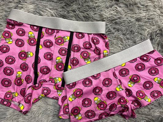 Homer Donuts Pink Matching Boxers - Fundies