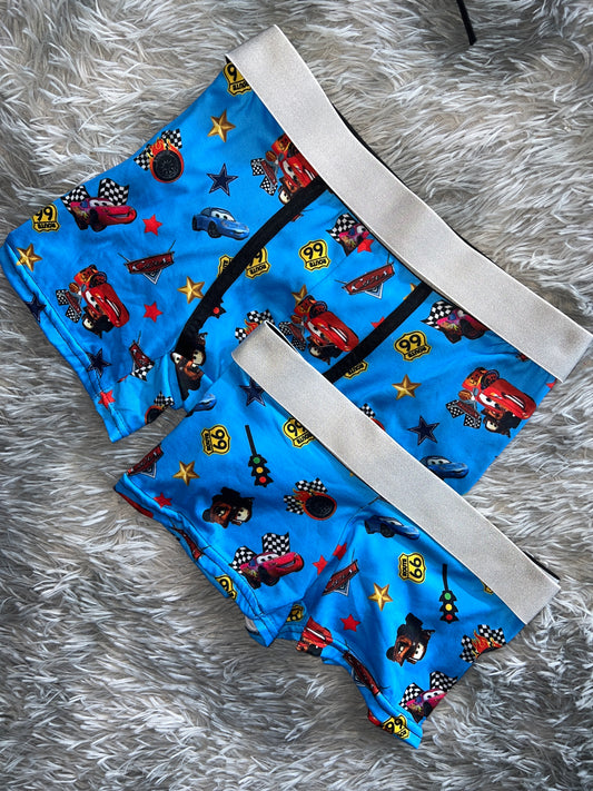 McQueen blue boxer/boxer matching set for Couples💛🤎💙