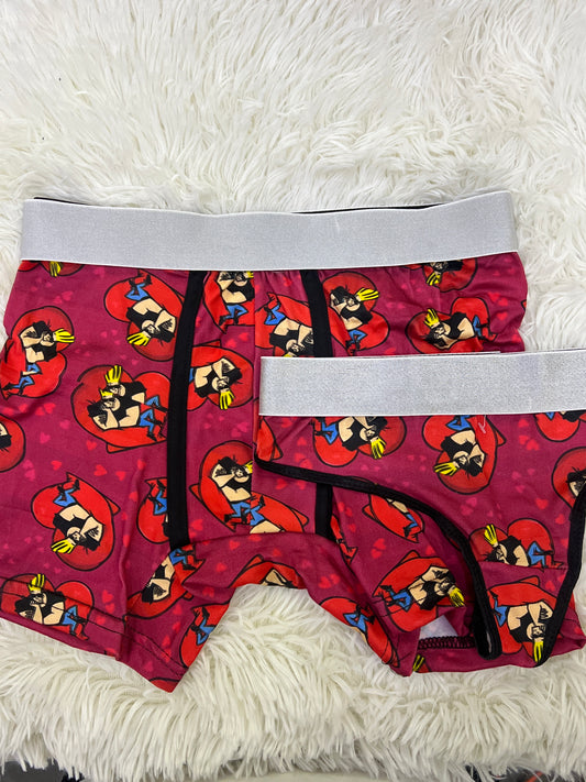 Johnny bravo love couples matching underwear