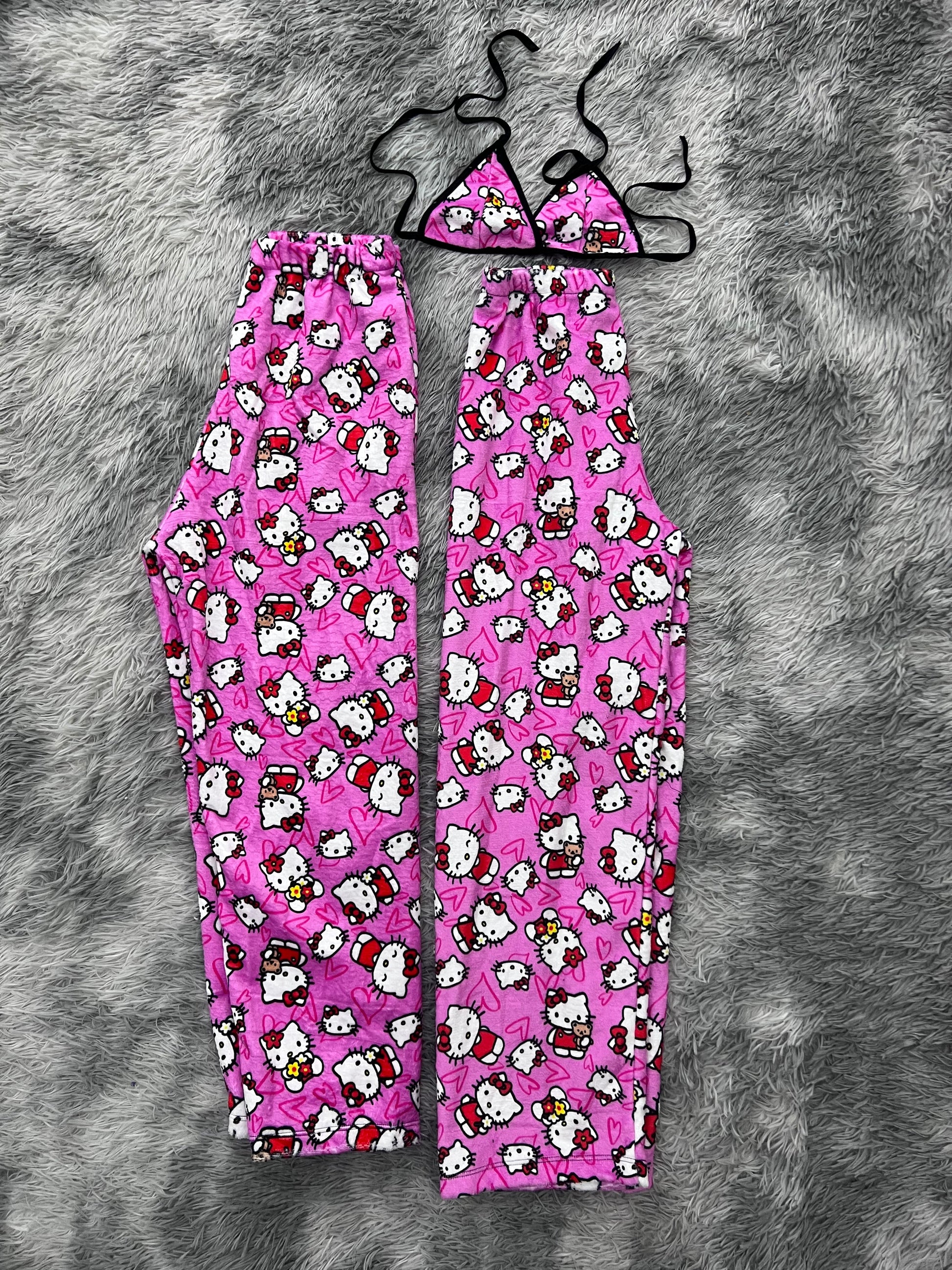 Hello Kitty Hearts With Plush Matching Plushie PJs - Fundies