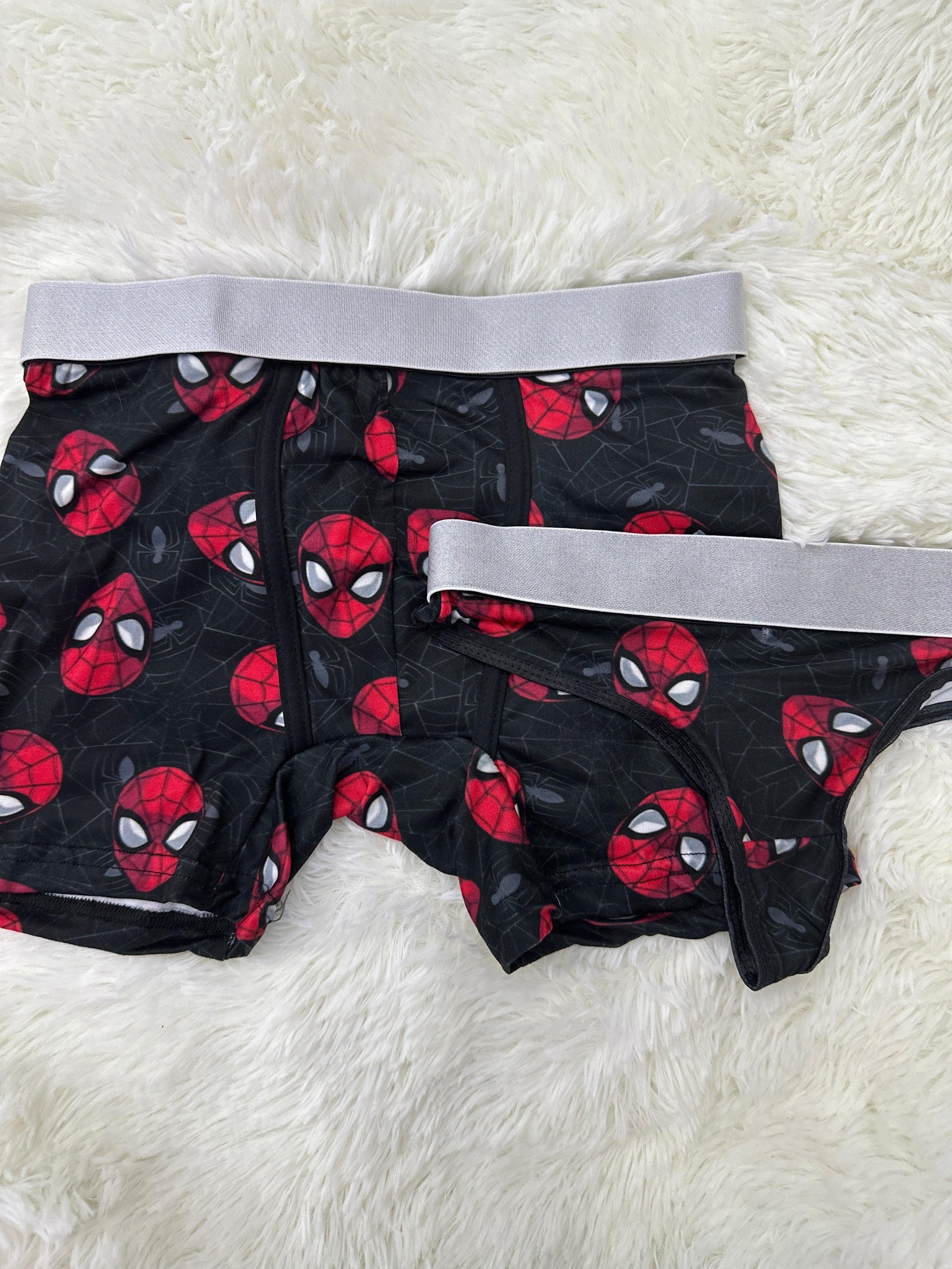 Spiderman black matching underwear - Fundies