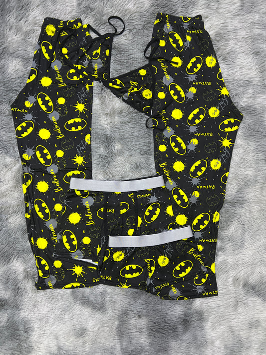 Batman with yellow and gray spots 5 pcs pajama duo