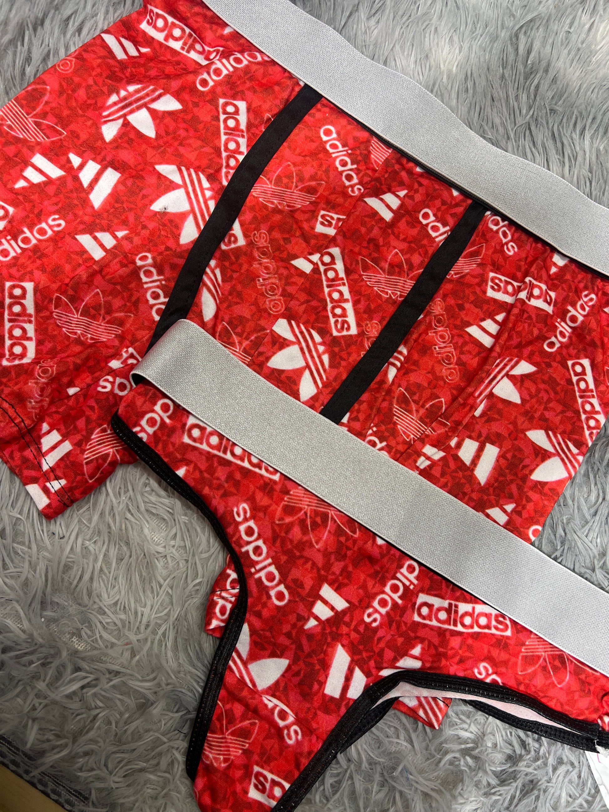 Adidas Red Boxer One-size With Thong - Fundies