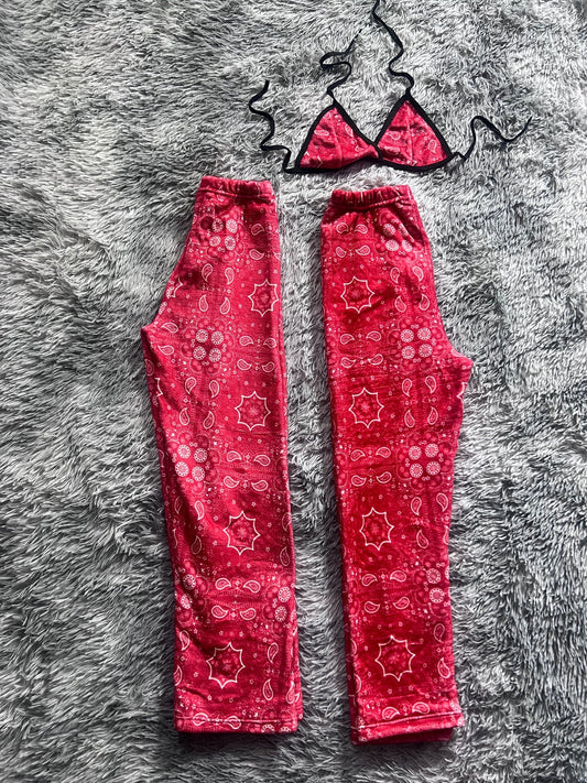 Bandana Red With White Matching Plushie PJs - Fundies