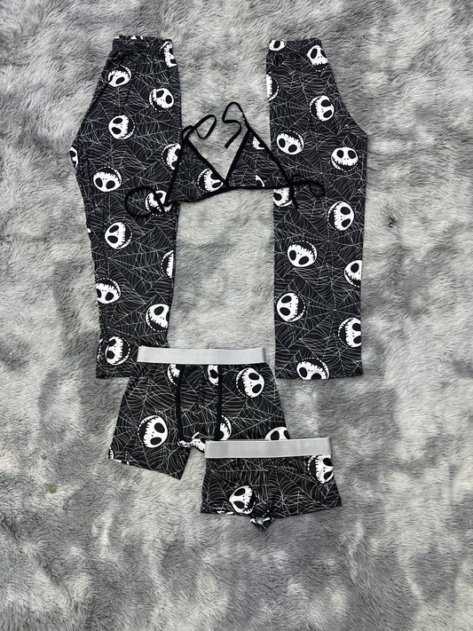Jack and cobwebs Halloween 5 pcs pajama duo halloween
