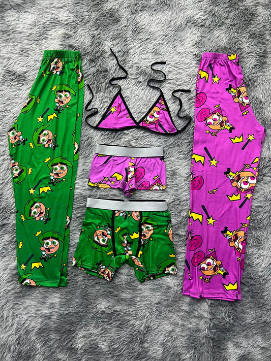 Duo Of Fairly OddParents 5 Piece PJ - Fundies