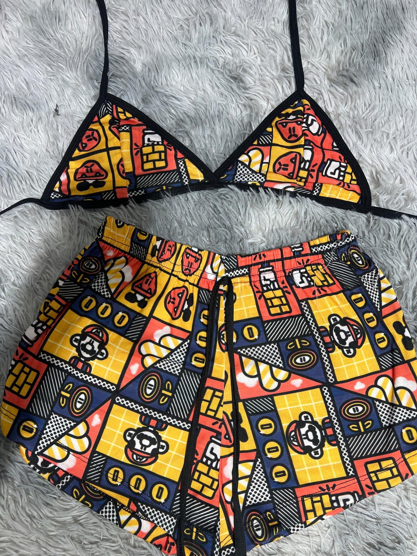 Mario Bros Brush Matching Top & Short - Fundies