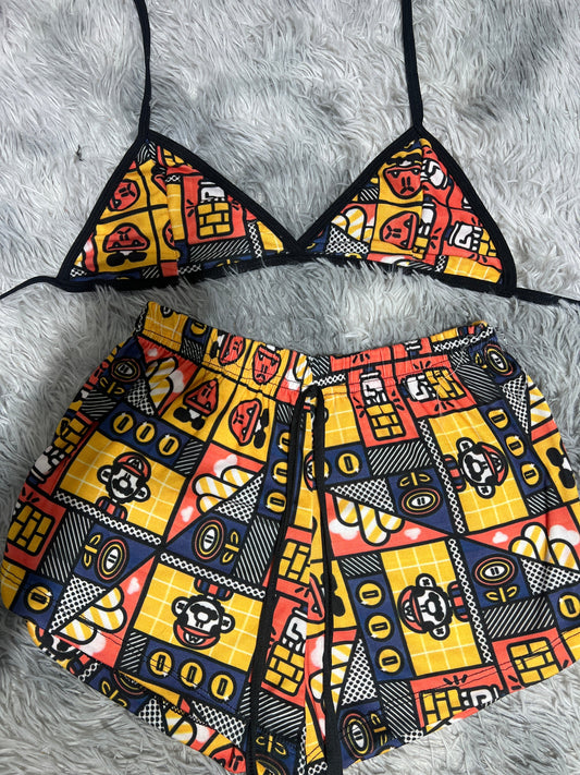 Mario Bros Brush Matching Top & Short - Fundies