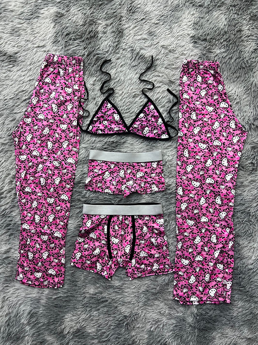 Hello Kitty Animal Print 5 Piece PJ - Fundies