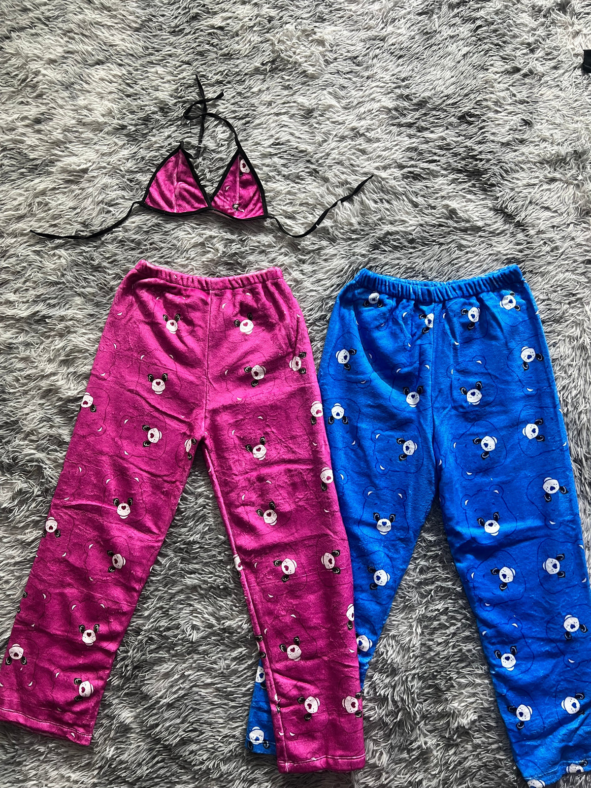 Little Bear Carinosito Alternating Pink And Blue Matching Plushie PJs