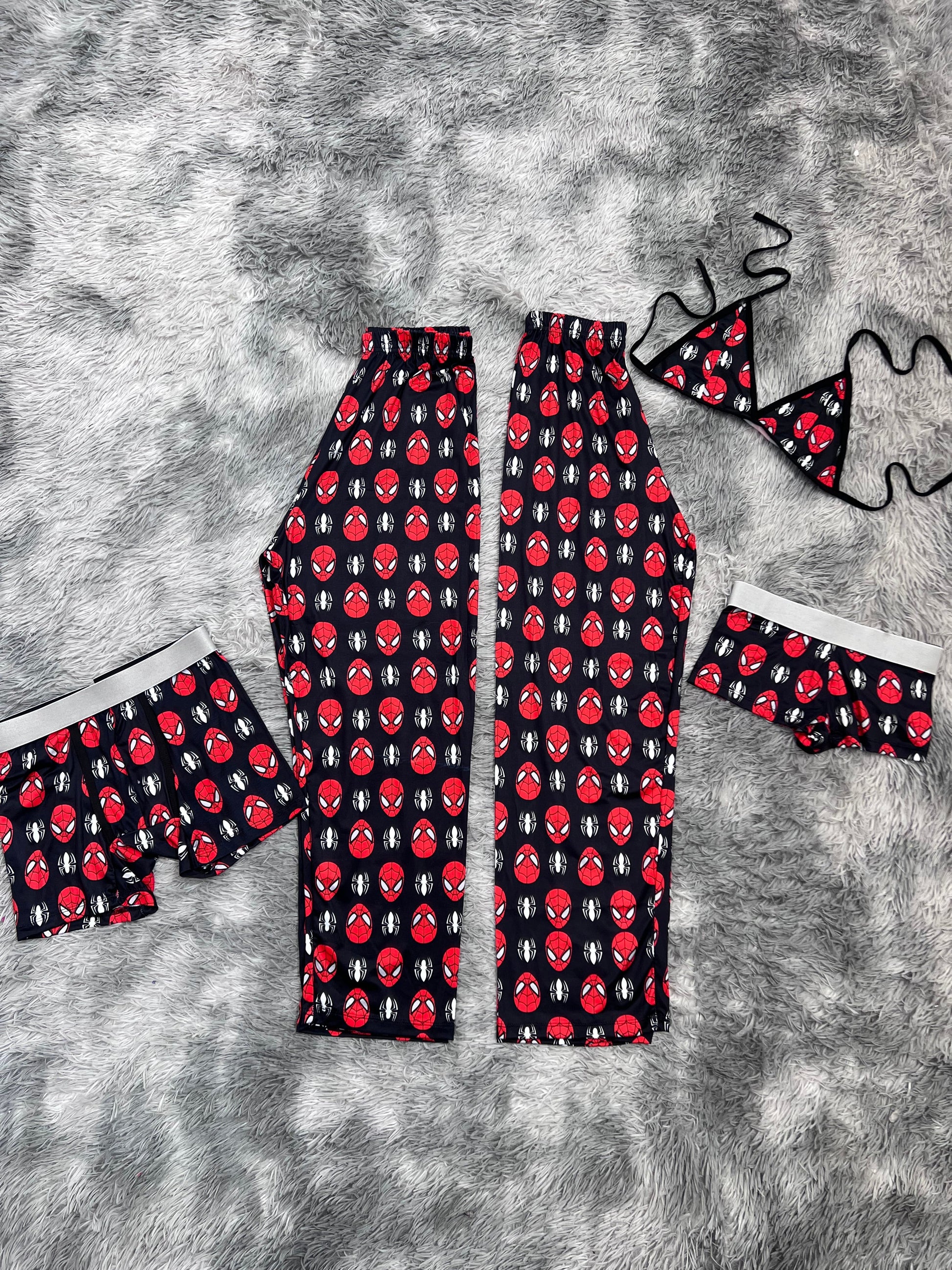 Spider-Man Spider Blanca Background Black 5 Piece PJ - Fundies