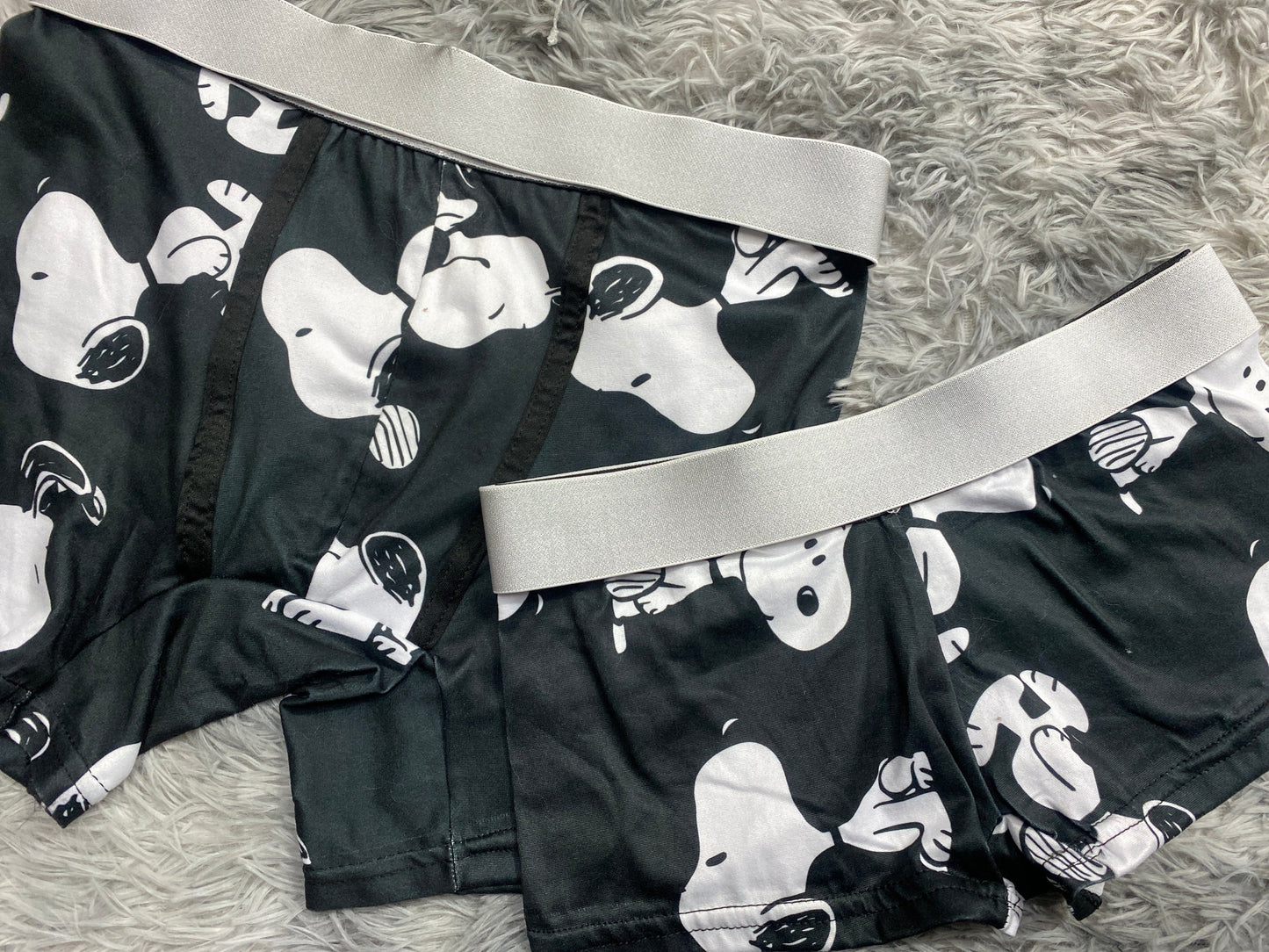 Snoopy Background Black Matching Boxers - Fundies