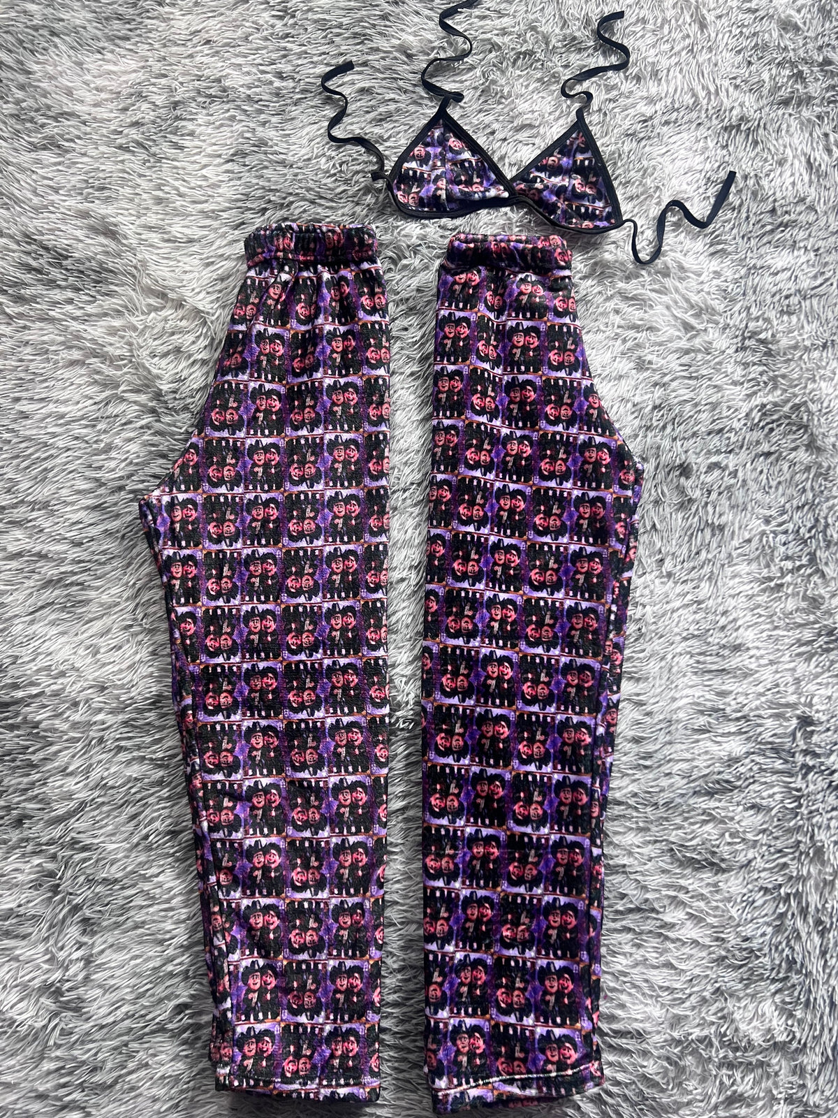Alfredito Olivas Animated Purple Matching Plushie PJs