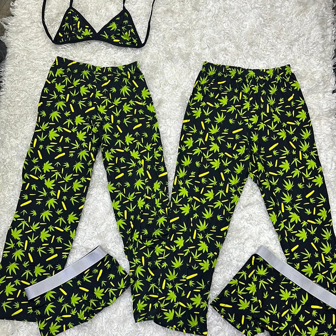 Green plant 5 pcs pajama duo - Fundies