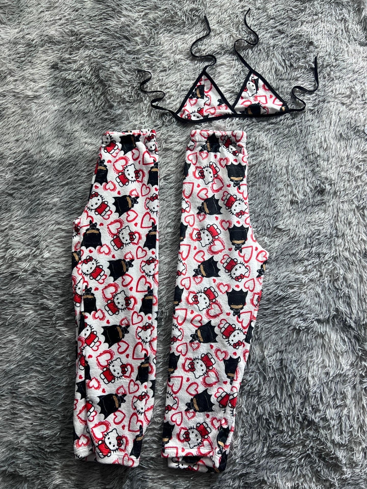 Batman Kitty Hearts Matching Plushie PJs - Fundies