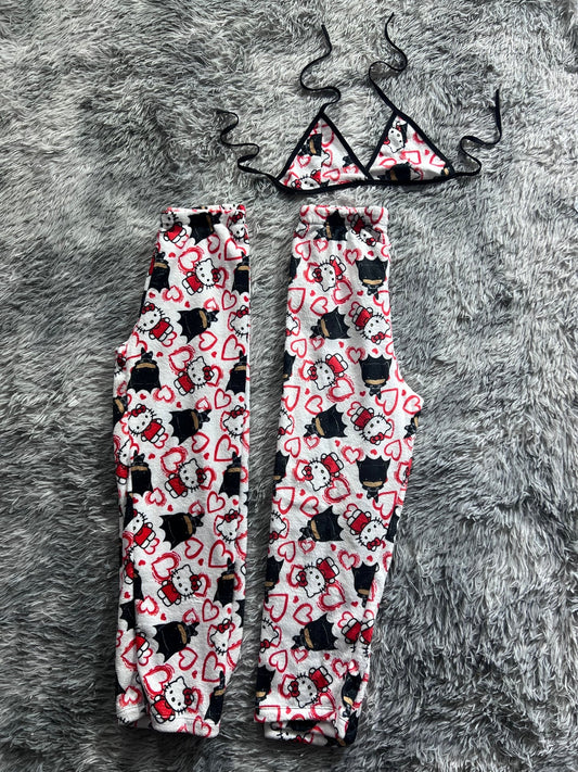 Batman Kitty Hearts Matching Plushie PJs - Fundies