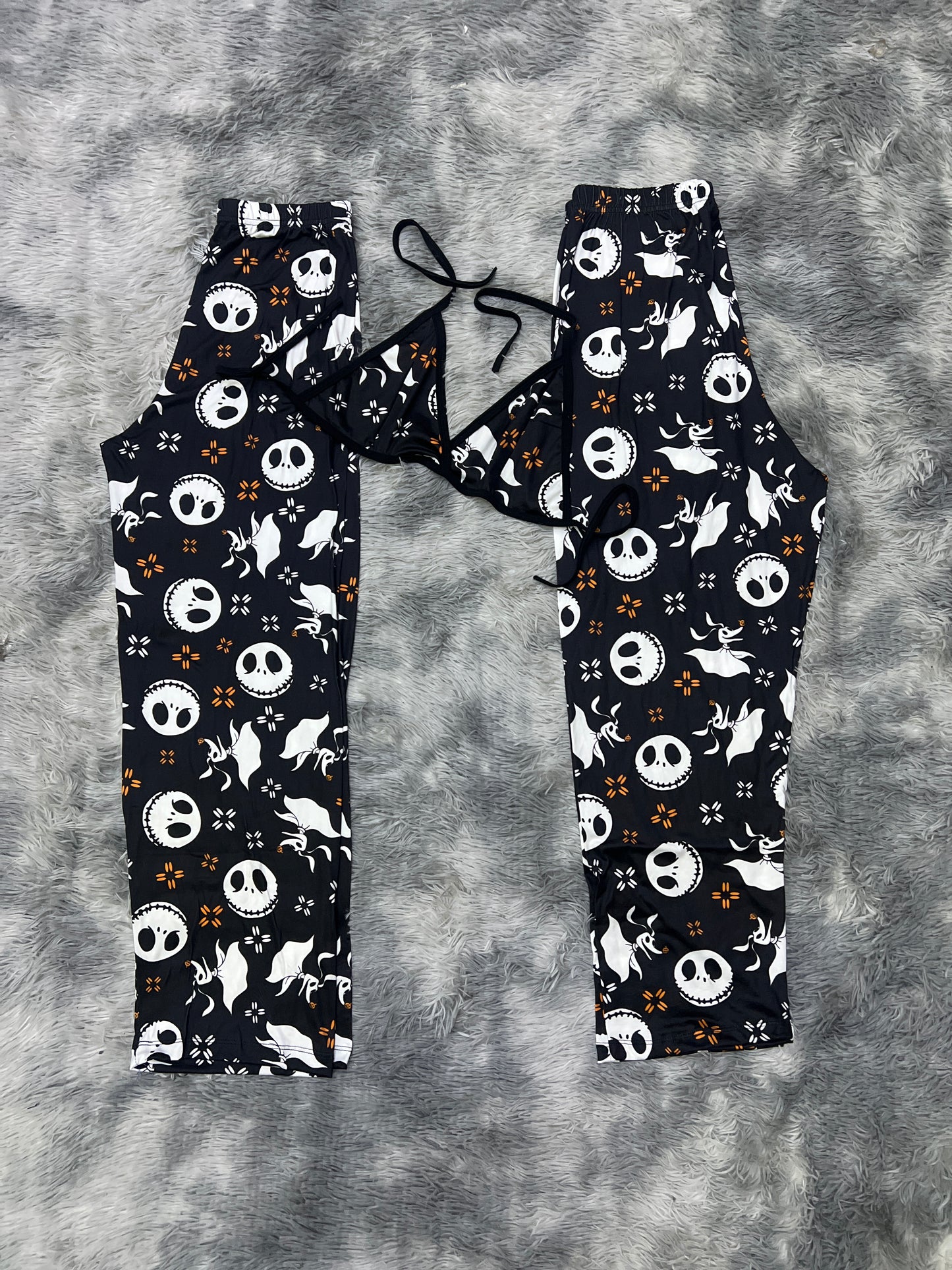 Jack and zero Halloween Plush pajama duo