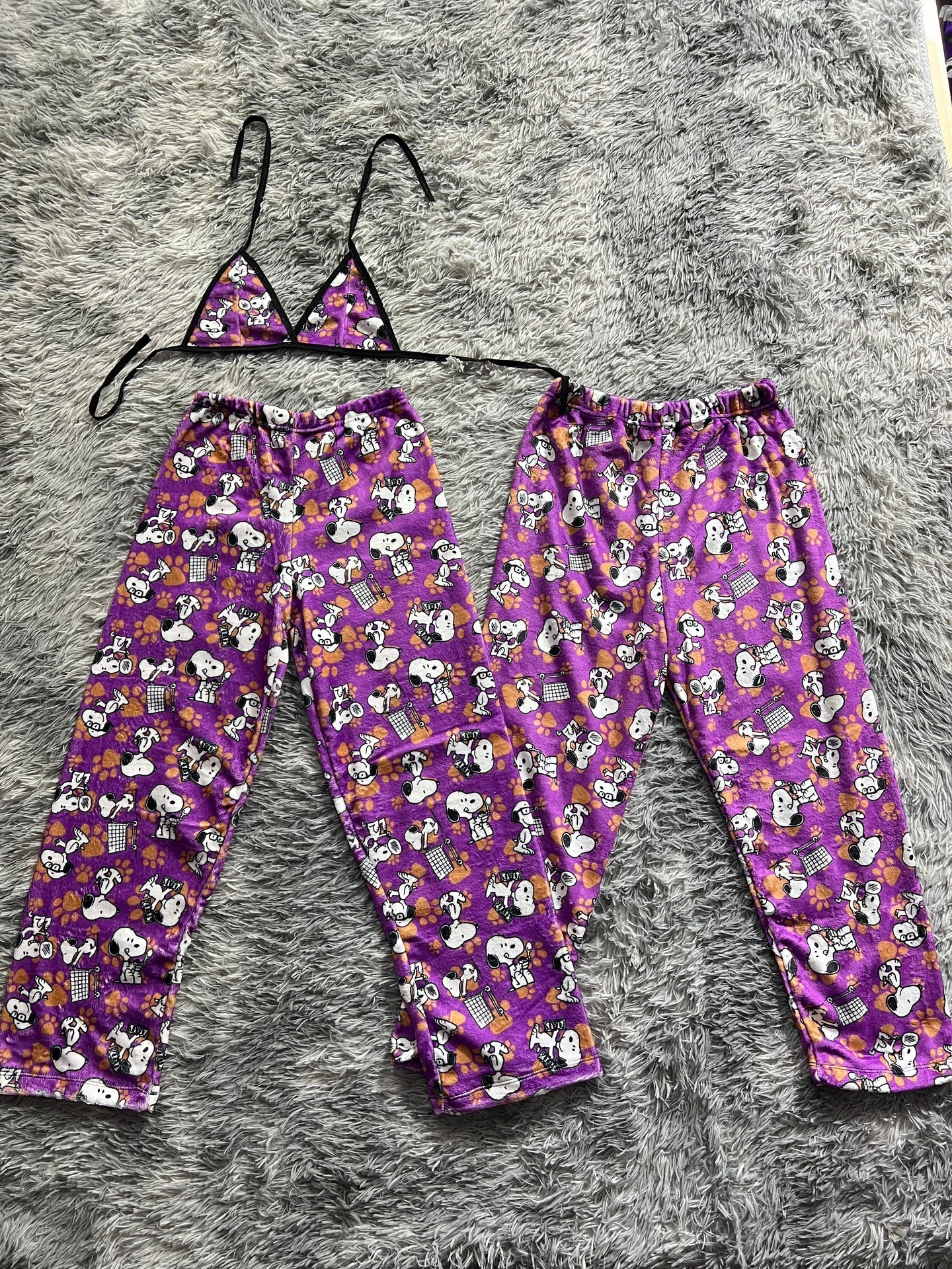 Snoopy Little Paw Prints Matching Plushie PJs - Fundies