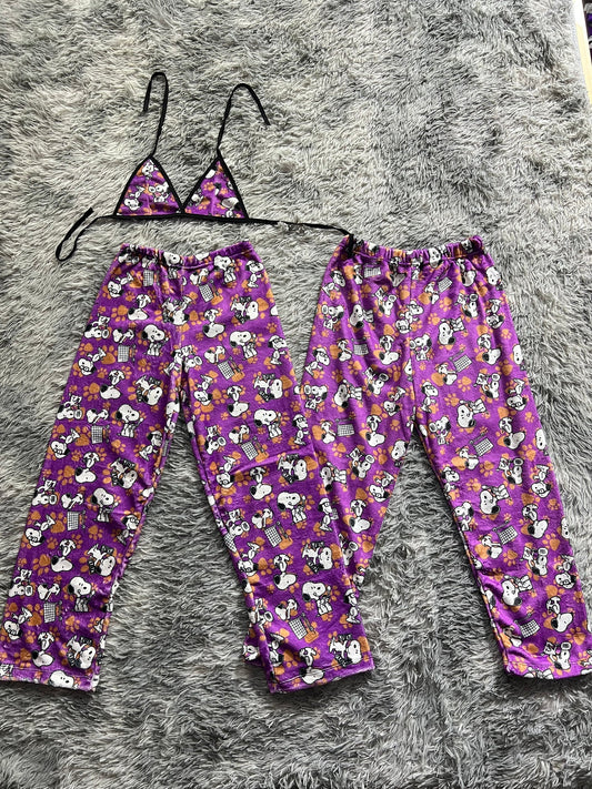 Snoopy Little Paw Prints Matching Plushie PJs - Fundies