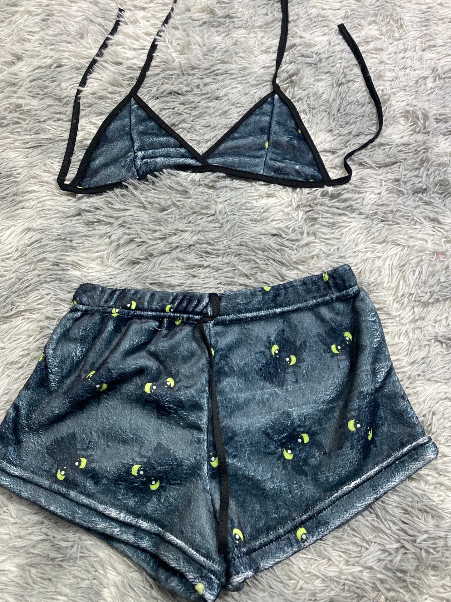 Toothless Background Black Matching Top & Short - Fundies