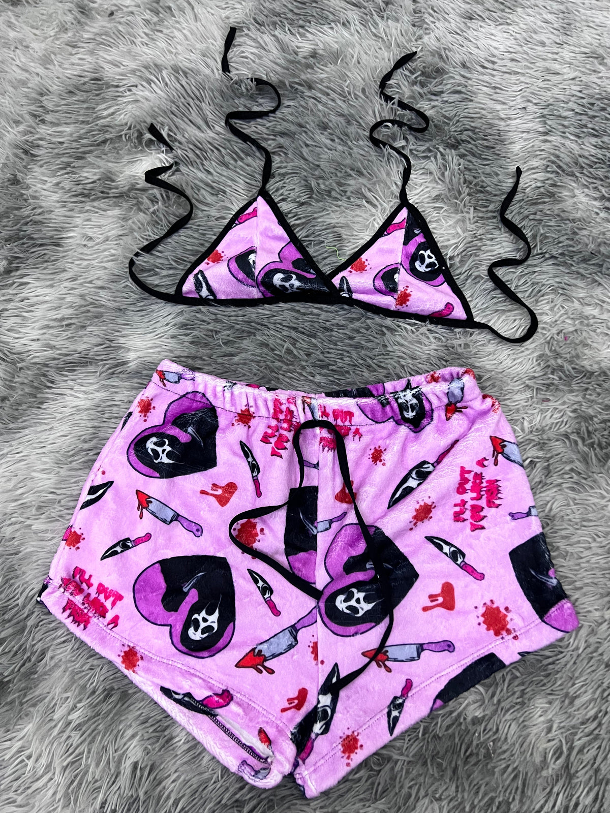 Ghost Face Pink Matching Top & Short
