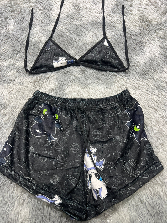 Toothless And His Girlfriend Afelpad Matching Top & Short - Fundies